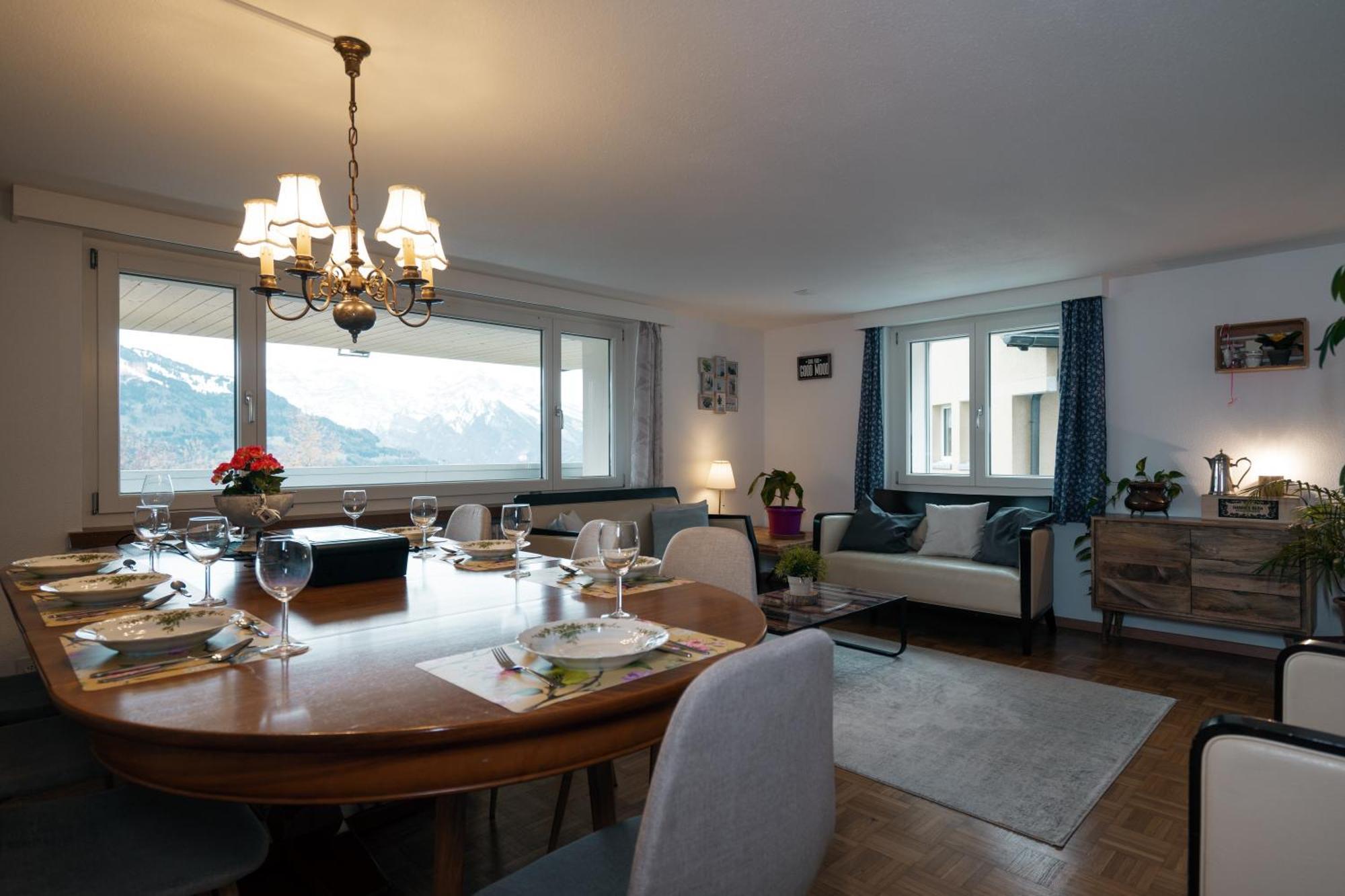 Large Apartment 8beds great for family&friends, Mountain View Amden Eksteriør billede